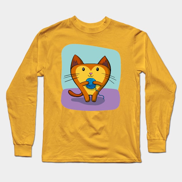 A Kitten that loves Sewing Long Sleeve T-Shirt by PatrioTEEism